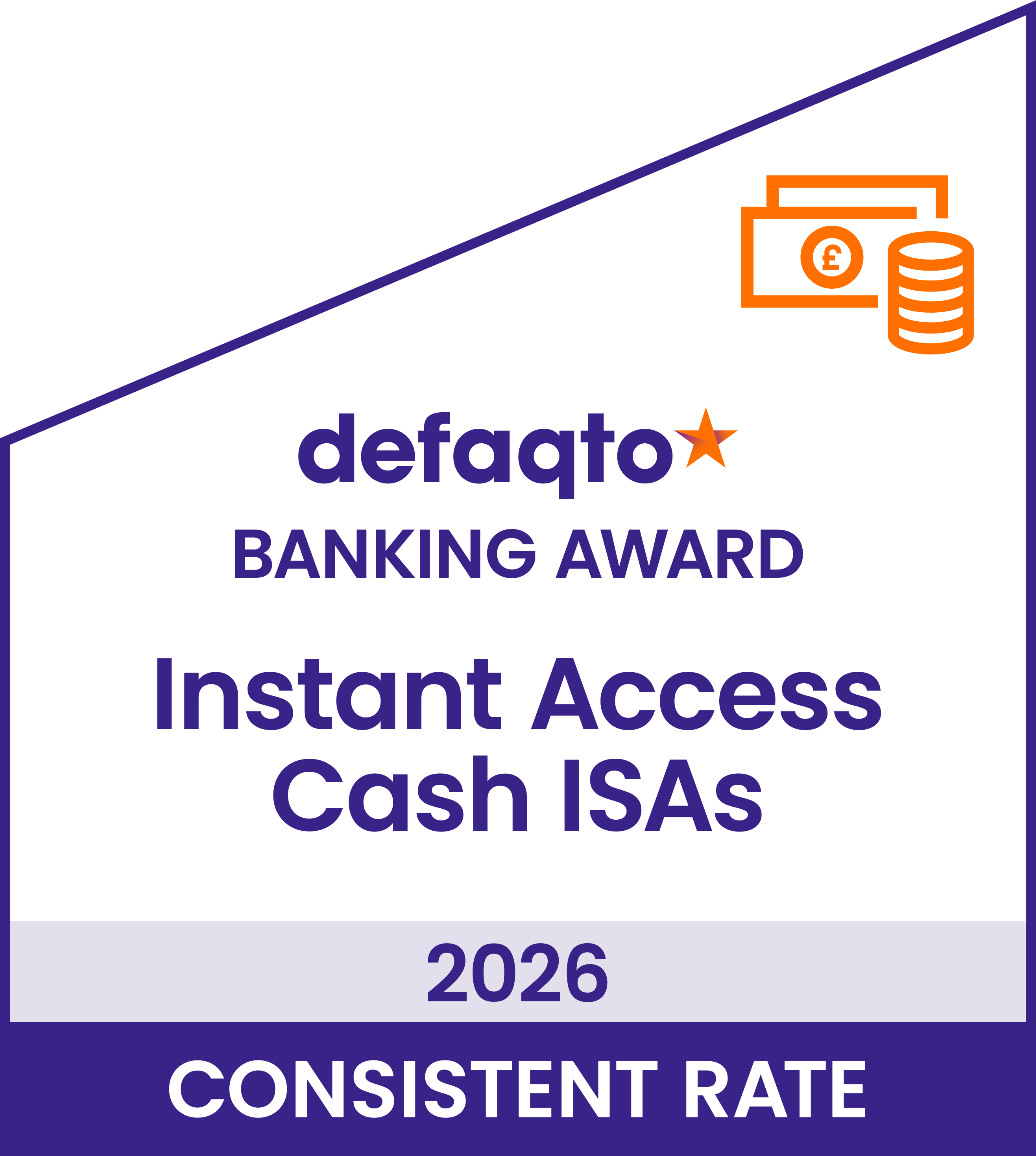 Defaqto Banking Award 2026 Instant Access Cash ISAs