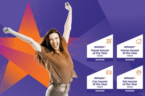 Defaqto Insurer of the Year Awards 2025 4 winner badges