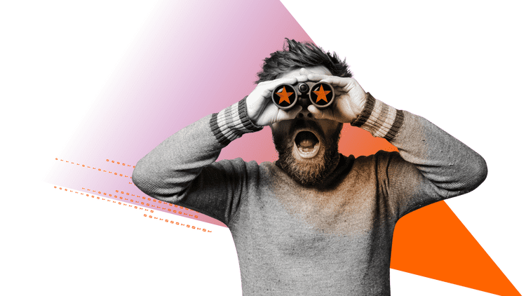 Defaqto imagery cut outs with stars shards RGB Defaqto man binoculars